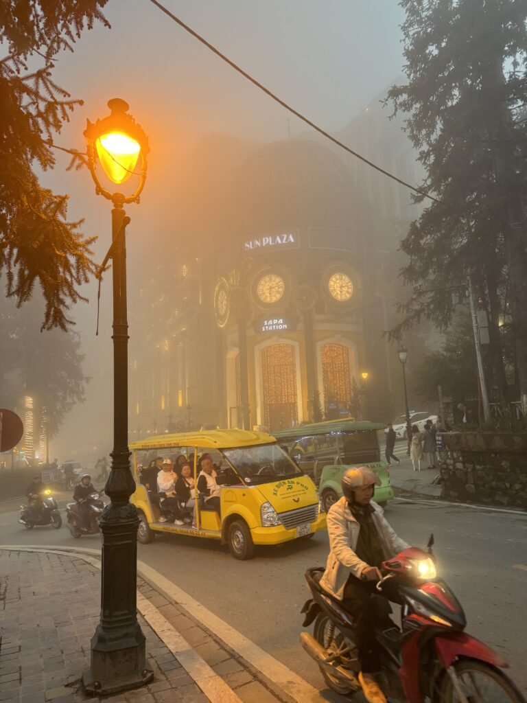 sun plaza sapa in the fog