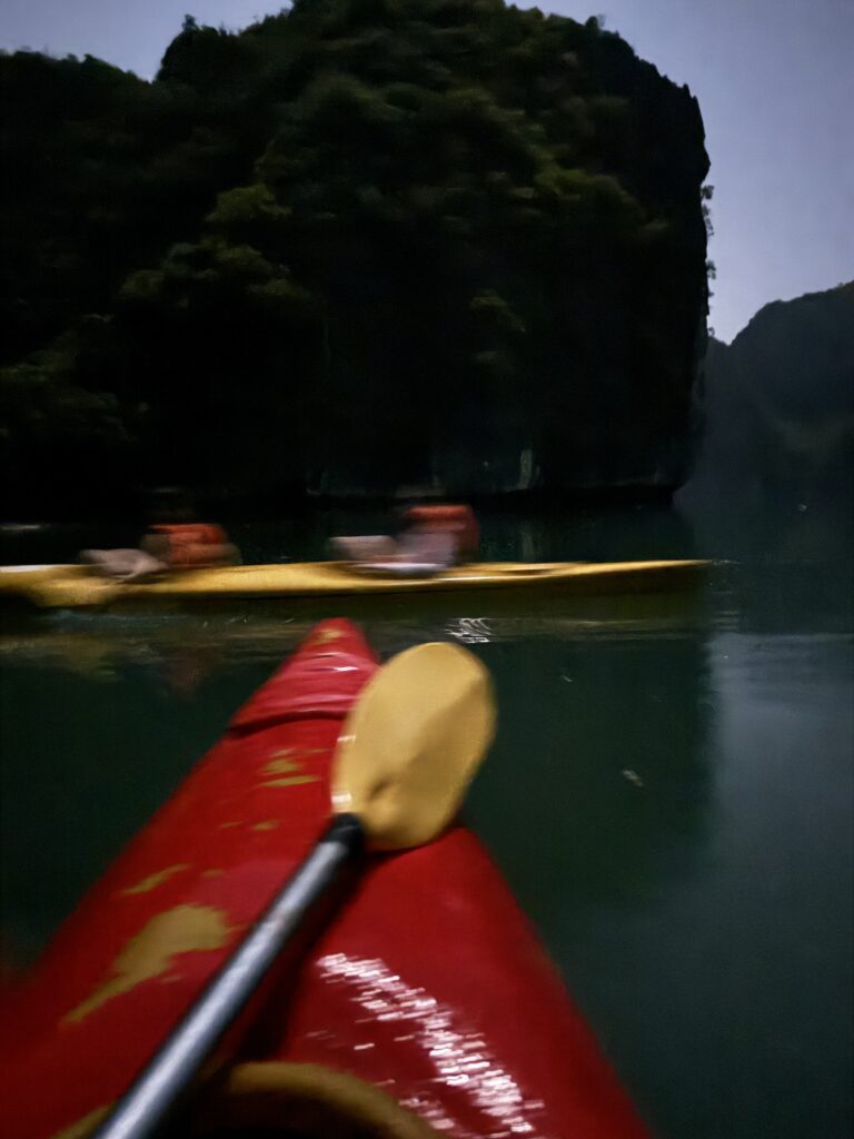 Exploring Lan Ha Bay by Kayak at night to see the glowing plankton