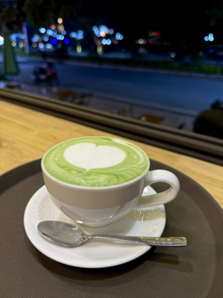 Matcha Latte at Nam Phuong Coffee Shop Cat Ba