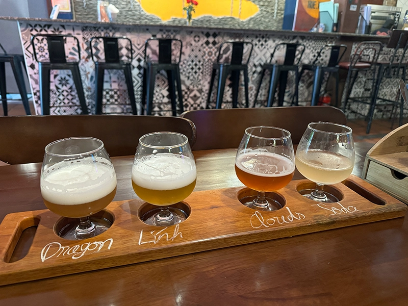 craft-beer-tasting-flight-imperial-craft-bia-brewpub-hue